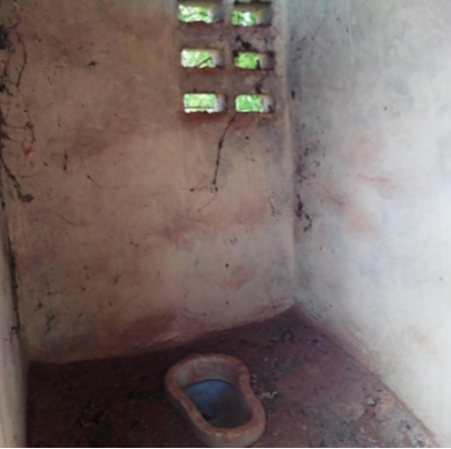 Toilet before we commenced our
construction project.
